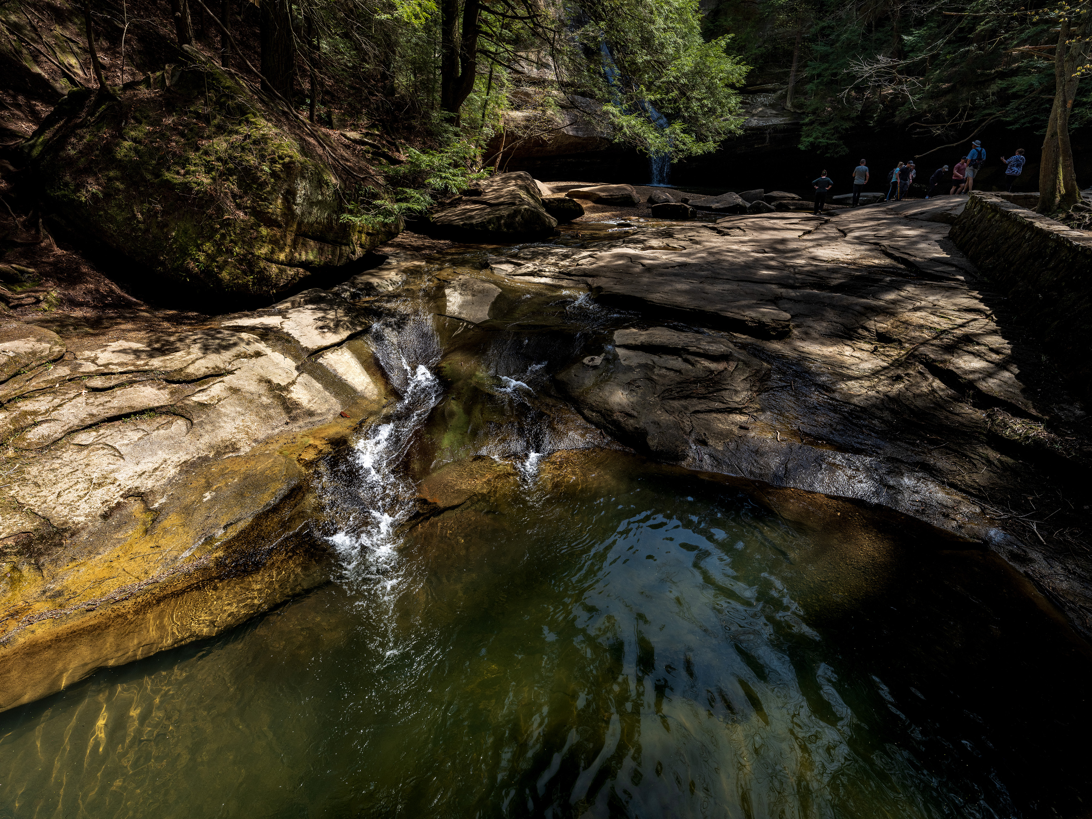 Landscape color photography sample feature depicting a waterfall in North Ohio