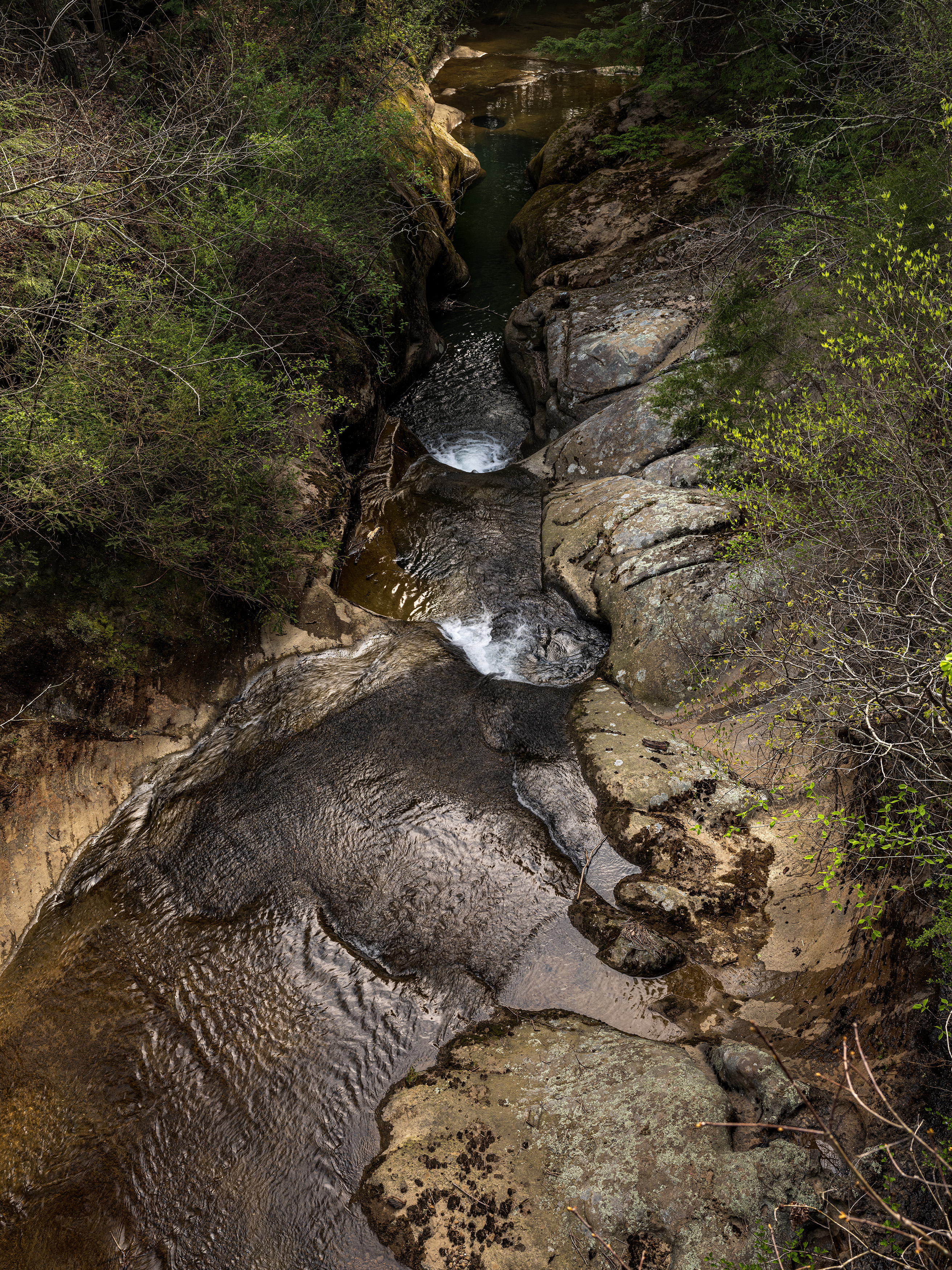 Landscape color photography sample feature depicting a waterfall in North Ohio