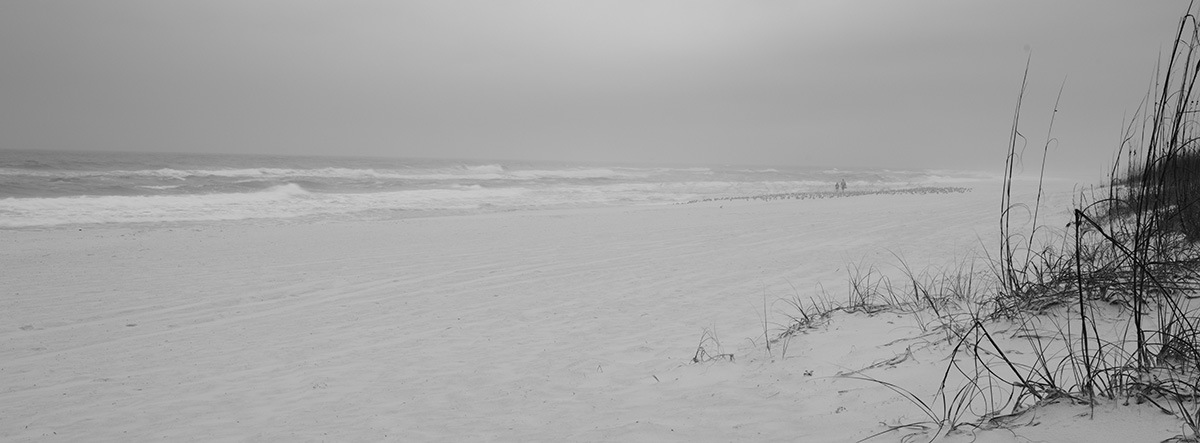 Black and White photography of the beach in Pensacola Florida