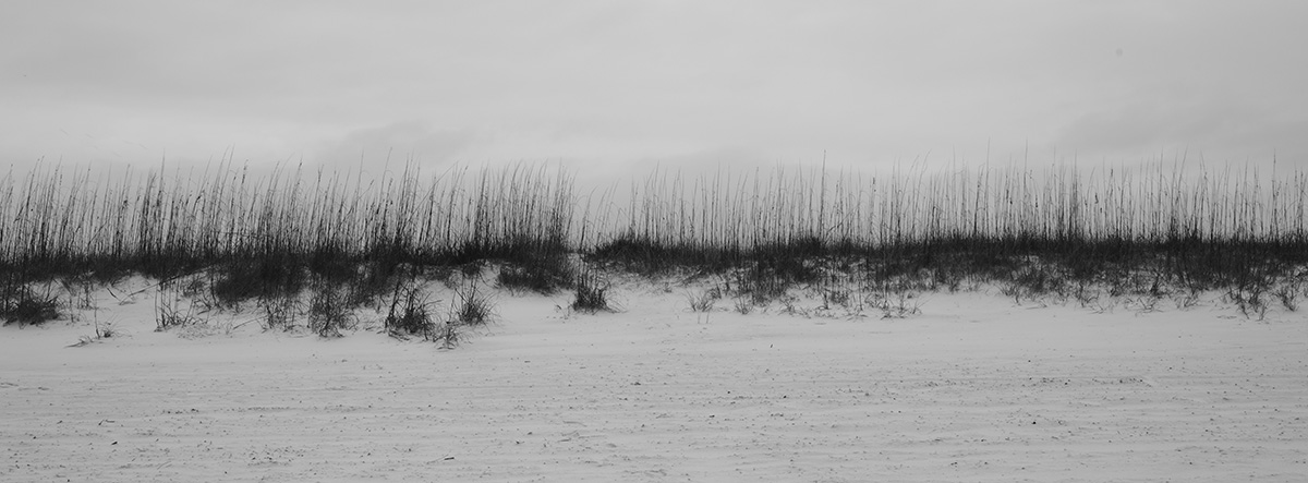 Black and White photography of the beach in Pensacola Florida