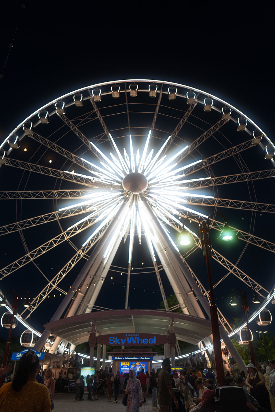 Photography of a ferris wheel on the Canada side of the border